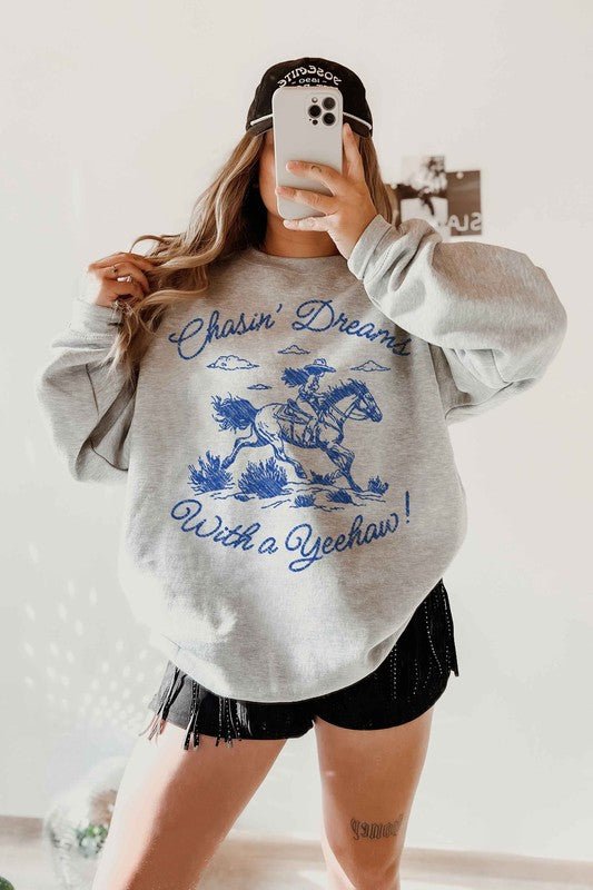 YEEHAW WESTERN COUNTRY GRAPHIC SWEATSHIRT - Pistols 'n Petticoats - #westernboutique# - #westernfashion#