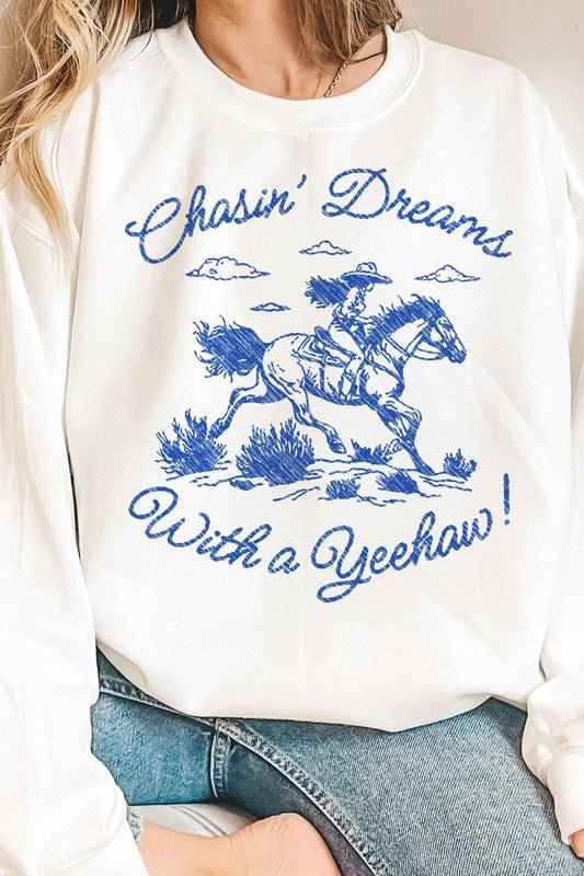 YEEHAW WESTERN COUNTRY GRAPHIC SWEATSHIRT - Pistols 'n Petticoats - #westernboutique# - #westernfashion#